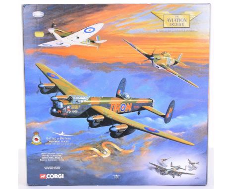 Corgi The Aviation Archive,Battle Of Britain Memorial Flght, Avro Lancaster, Spitfire MKIIa & Hawker Hurricane Set AA32602 –i