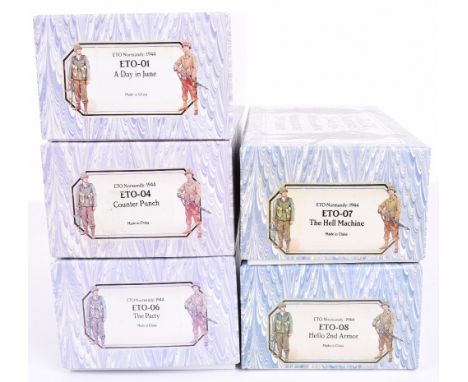 Old North West Trading Co. Second World War 54mm scale, matt finish, sets ET01, ET04, ET06,  ET07 and ET08 in original boxes 