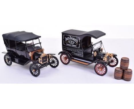 Two Franklin Mint Precision Models,1916 Ford Model T (one strut loose on chassis) and The Jack Daniels Model T Delivery Truck