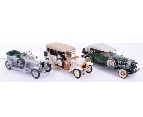 Two Franklin Mint Precision Models,1907 Rolls Royce Silver Ghost,1:24 scale with paper work and 1911 Rolls Royce Tourer, 1:24