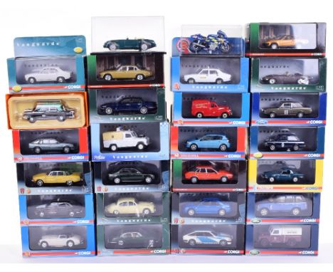 Twenty Five Vanguards Diecast Models, 1:43 scale including: VA 04408 Austin Cambridge Taxi (missing lid of box) VA 04907 Jagu