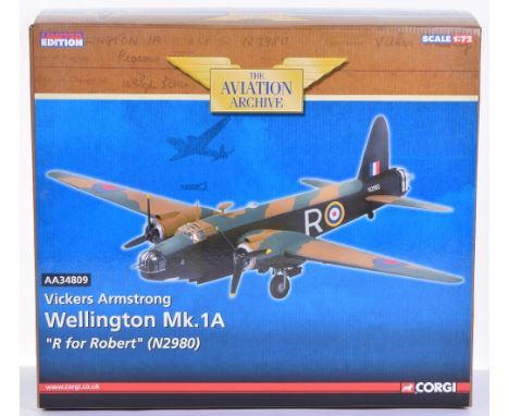 Corgi The Aviation Archive Vickers Armstrong Wellington Mk.1A “R for Robert” (N2980) -1:72 Scale- AA34809, in mint boxed cond
