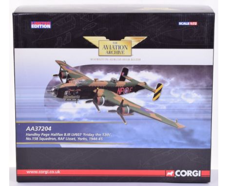 Corgi The Aviation Archive AA37204 Handley Page Halifax B.III LV607 ‘Friday the 13th’ No.158 sqn, RAF Lisset Yorks, 1944-45 -