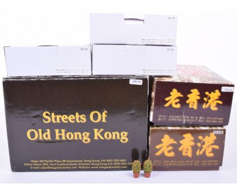 King and Country Streets of Old Hong Kong: Street Furniture sets HK136 Gate Guardian Lions, HK167 Lantern set, HK176 18 Ship 