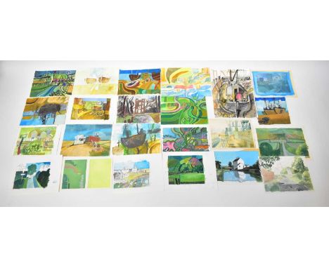 † COLIN FIFIELD (1940-2022); a large quantity of unfinished works on paper, mainly watercolours and gouaches, the majority la