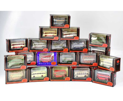EXCLUSIVE FIRST EDITIONS; twenty-eight 1:76 scale diecast model trams, buses and coaches, to include '13406 Horsefield Tramca