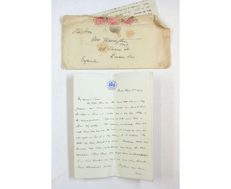 *Harrington (Sir Richard, 1861-1931). An archive of approximately 20 manuscript letters to and from Harrington, circa 1900/19