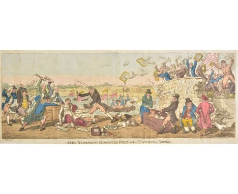*Scourge. Williams (C.), The Storming Monopoly Fort or the Directors of Dismay, February 1st, 1813, Modern Idolatry - or - Ed