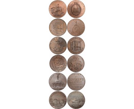 Tokens, British, Suffolk (6): Blything Hundred, [Sir John Rous], halfpenny, 1794, yeoman on galloping horse (DH.19); Haverhil
