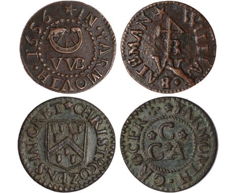 Tokens, British, Norfolk, Yarmouth (14): Borough farthings (2 - different dies both sides), 1667, mm. rose, For The Vse Of Th