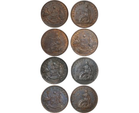 Tokens, Australia, ‘Peace & Plenty’, Melbourne pennies (3), 1858 (G.218a/218b (3); A.651/652; R.416/415), two good very fine,
