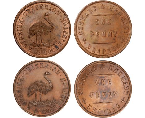 Tokens, Australia, Stewart & Hemmant, Brisbane & Rockhampton, Drapers, copper penny, undated, emu standing r. (G.253; A.505; 