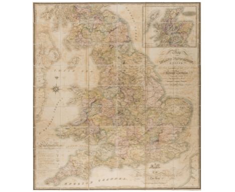 England &amp; Wales.- Walker (John) Map of the Inland Navigation, Canals, and Rail Roads with the Situations of the various M