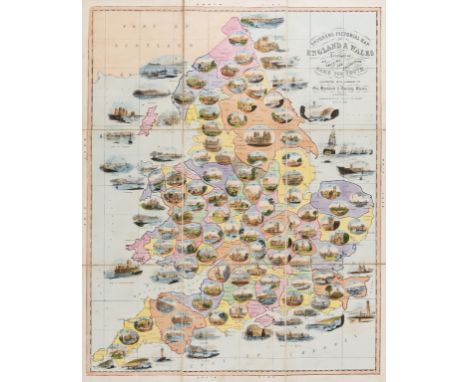 England &amp; Wales.- Games.- Spooner (William) Spooner's Pictorial Map of England &amp; Wales, 'Arranged as An Amusing and I