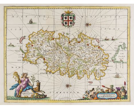 Sardinia.- Jansson (Jan) Insulae Sardiniae Nova Et Accurata Descriptio, detailed map of Sardinia originally published by Jan 