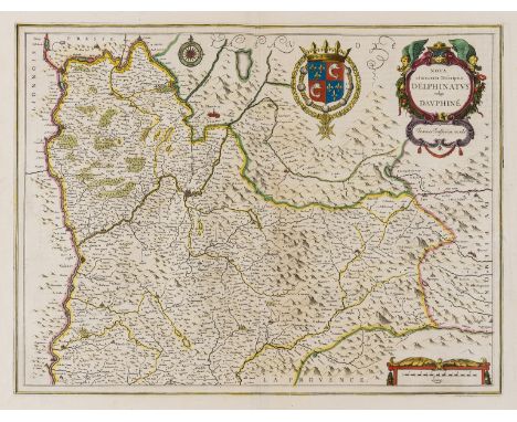 NO RESERVE France.- Jansson (Jan) Nova Et Accurat Descriptio Delphinatus Vulgo Dauphine, detailed map of central France, spec