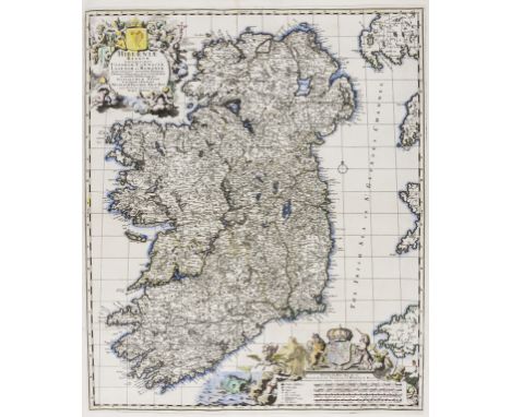 Ireland.- Visscher (Nicolas) Hiberniae Regnum tam in Praecipuas Ultoniae, Connaciae, Lageniae, et Momoniae, map of Ireland, s