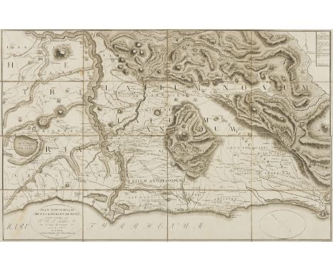 NO RESERVE Italy.- Rome.- Sickler (Friedrich Carl Ludwig) Plan Topographique de la Campagne de Rome, map of the environs of R