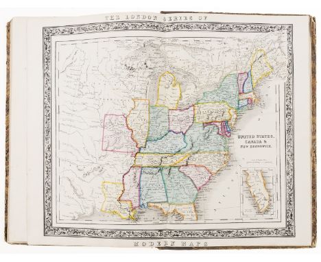 World.- Betts (John, publisher) The London Modern Atlas, 26 engraved maps with hand-colouring, mostly double-page, some light