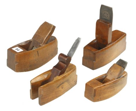 A toothing plane, router and two compass smoothers G+ 