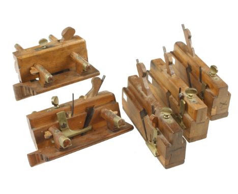 A plough, sash fillister and 3 moving fillisters G+ 