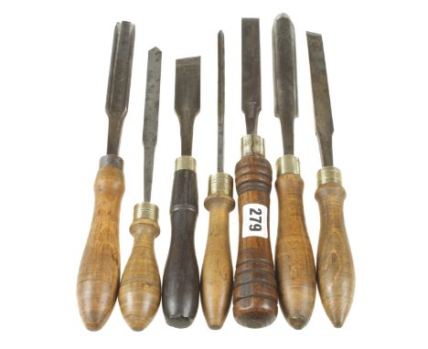 Seven ornamental turning tools by various makers G+ 
