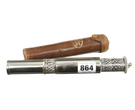 An OTIS KING calculator with 414 and 423 scales in orig named leather sleeve G++ 