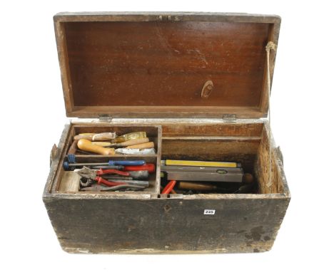 A pine chest of tools G 