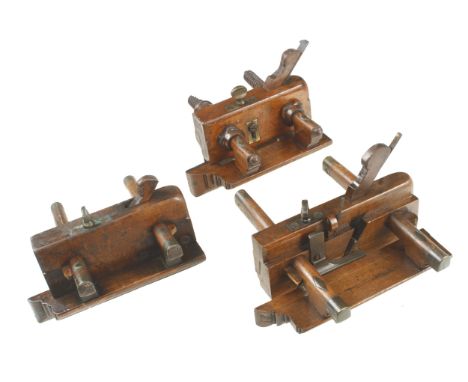 A screwstem plough, another plough and a sash fillister, one nut replaced G 