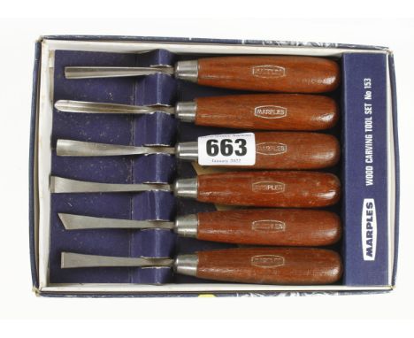 A set of 6 carving tools by MARPLES F 