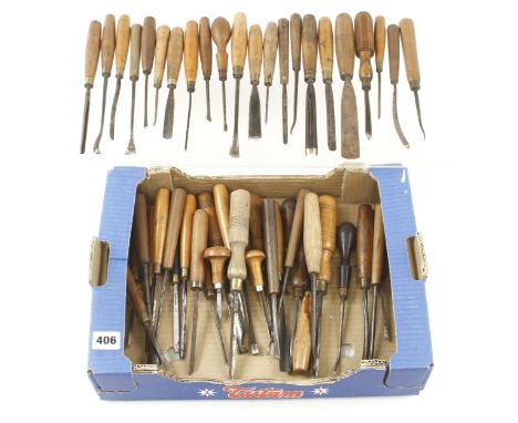 50 carving tools, a few with light rust G 