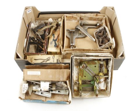 Seven boxed rusty tools G- 