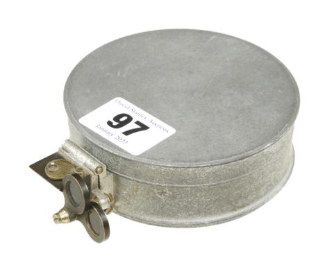 A sighting compass by STANLEY London in steel case G++ 