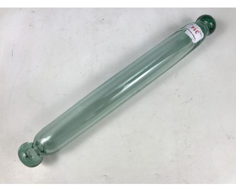 A Victorian glass rolling pin