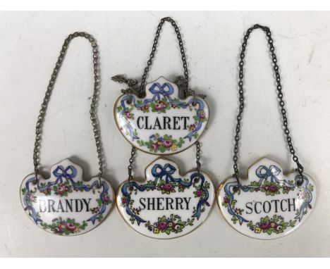 Four Crown Staffordshire bottle tickets / decanter labels