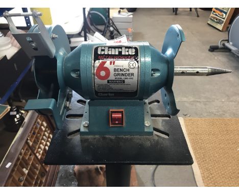 A Clarke metalworker 6' bench grinder model CBG6RZ