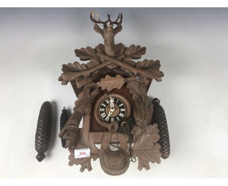 A large Black Forest cuckoo clock