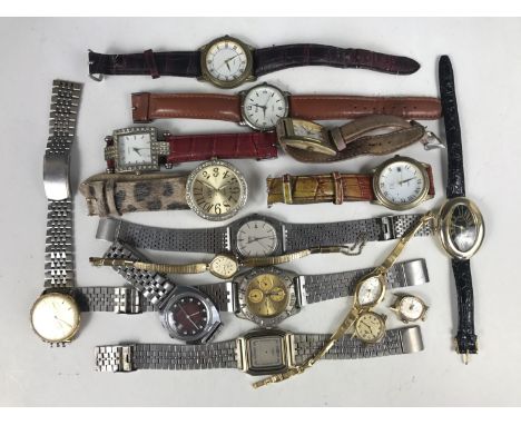 A quantity of watches including a 1960s stainless steel Timex