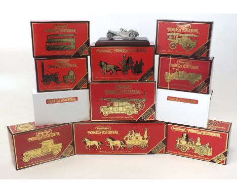 A group of twelve boxed Models of Yesteryear Special Edition models, to include a Busch Fire Engine, a Leyland Lorry, a Post 
