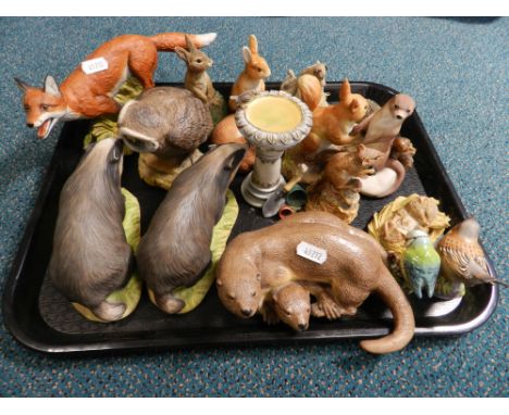 A collection of models of animals to include Aynsley, John Beswick and Royal Worcester examples**