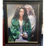 Robert Lenkiewicz (1941-2002), limited edition print on canvas 'The Painter with Anna Holding a