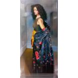 Robert Lenkiewicz (1941-2002), limited edition print on canvas 'Anna Standing in a Black Shawl'