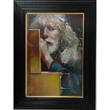 Simon K Bennett (Plymouth artist, school of R. O. Lenkiewicz), oil on canvas 'After Lenkiewicz',