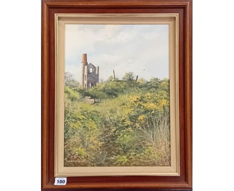 David Dyer (1947-2006), two oil on canvas, to include 'Wheal Uny Engine House, Redruth, Cornwall', and 'Trevaunance Cove St A