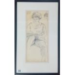 Robert Lenkiewicz (1941-2002), pencil sketch 'Study - Hampstead' 196015, with pencil signature,