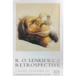 Robert Lenkiewicz (1941-2002), 'Retrospective' poster, dated 9 August - 22 October 1997, Plymouth