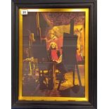 Robert Lenkiewicz (1941-2002), two photographs of self portrait paintings, framed and glazed,