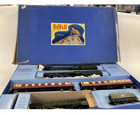 Early Boxed Hornby Dublo Electric Train Set includes Duchess of Montrose with Engine with Tender and two coaches..Engine 3404