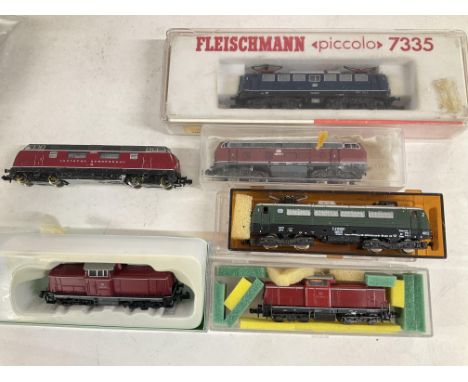 A Collection of Various N Gauge Locomotives including Fleischmann And Arnold. Mostly Boxed.