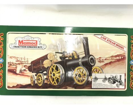 A Boxed Mamod Traction Engine Kit Boxed.